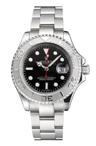 Rolex Yacht-Master 116622 replica black dial — front view