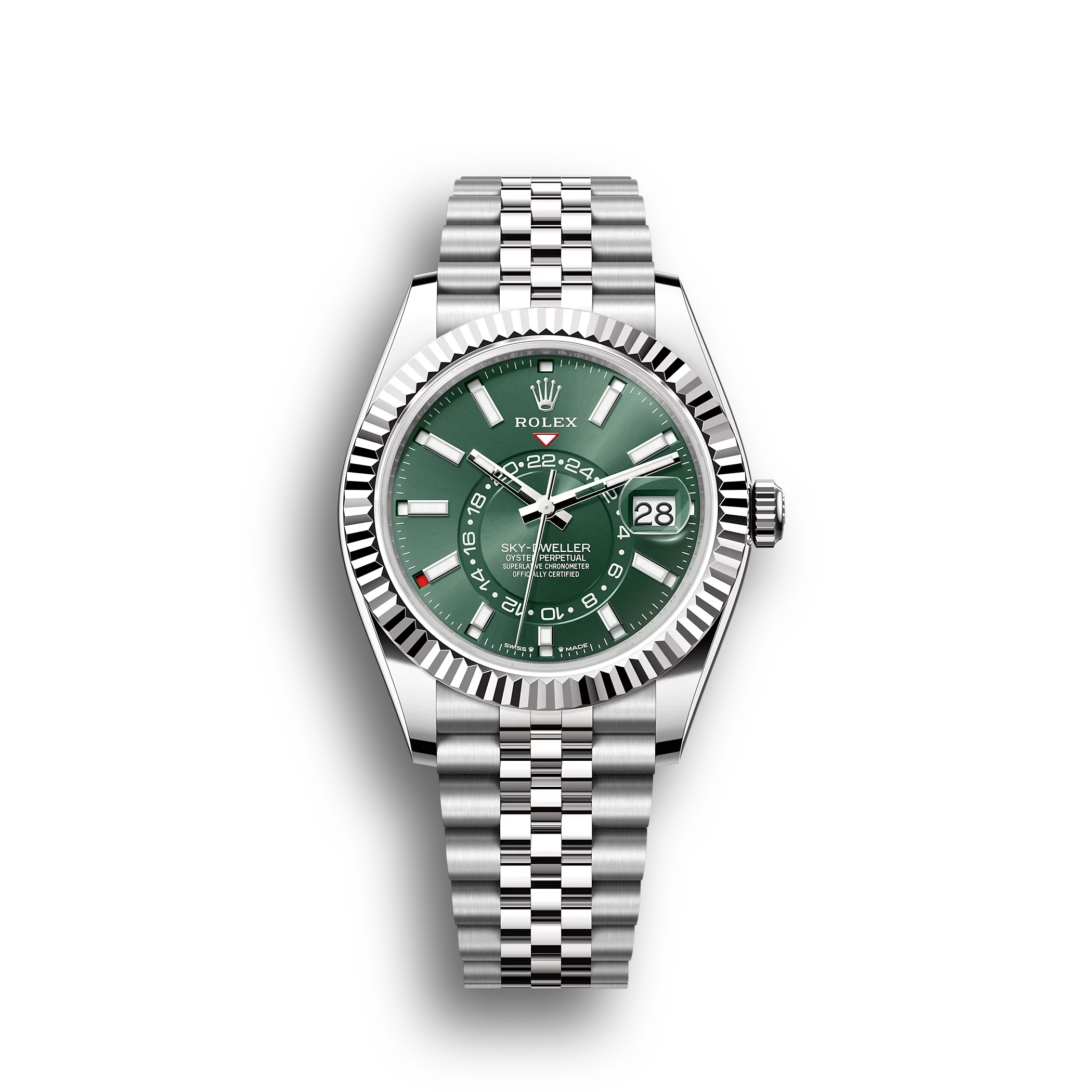 Sky-Dweller 326935 replica mint dial — front view