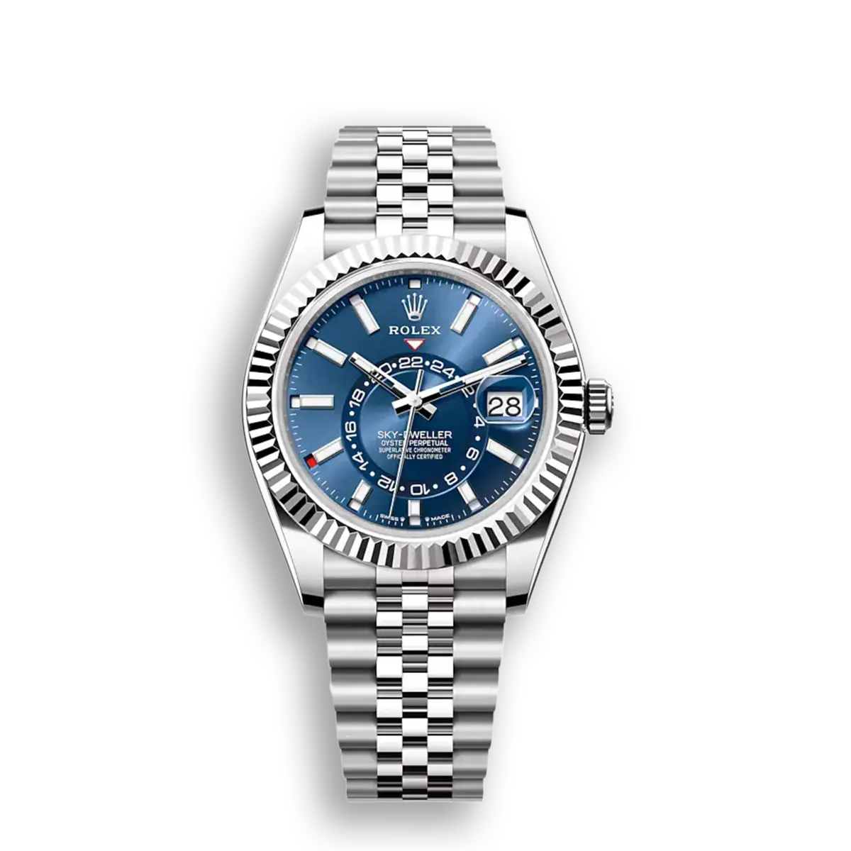 Sky-Dweller 326238 replica blue dial — front view