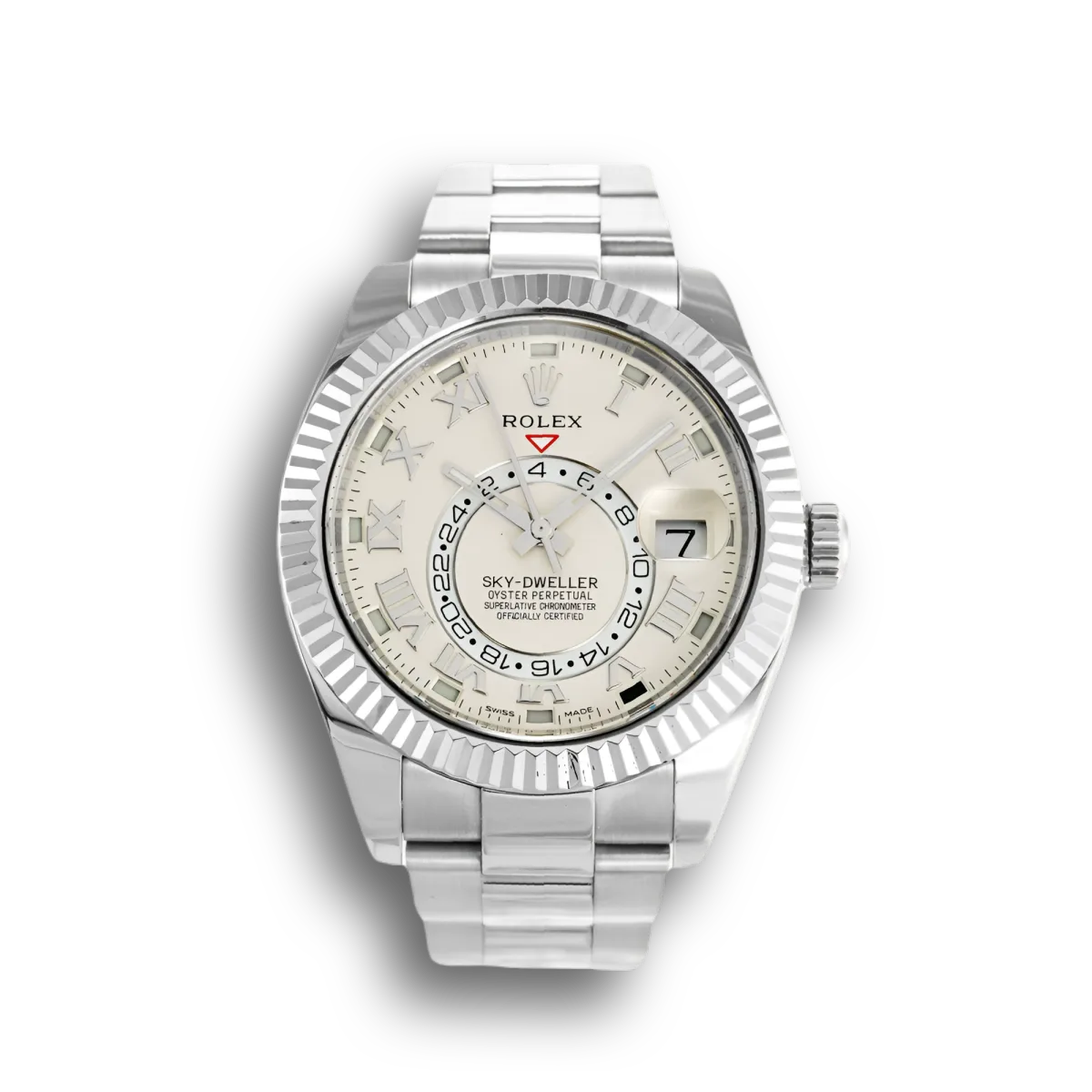 Rolex Sky-Dweller 326939 replica silver dial — front view
