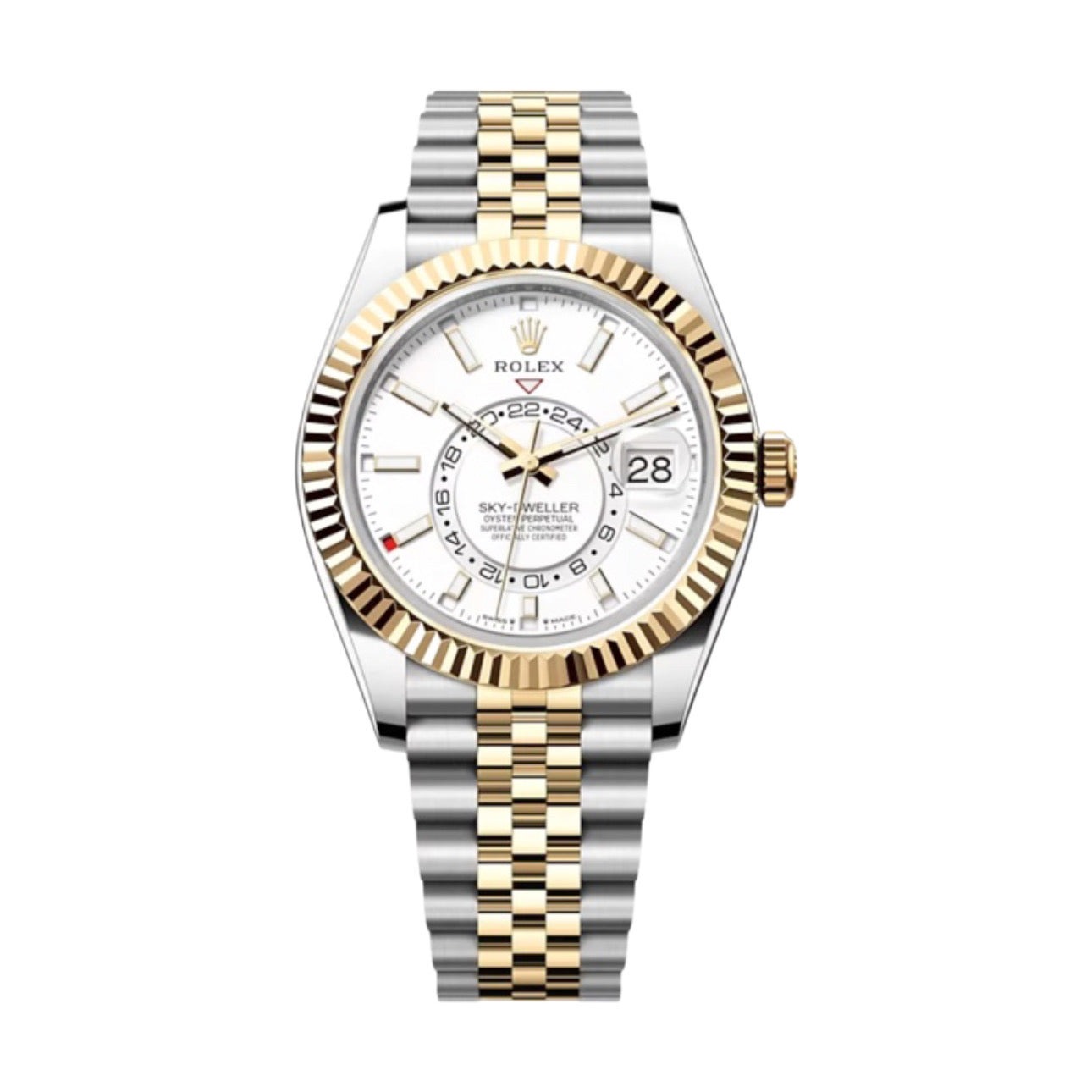 Rolex Sky-Dweller 336933 1:1 replica intense white dial — front view