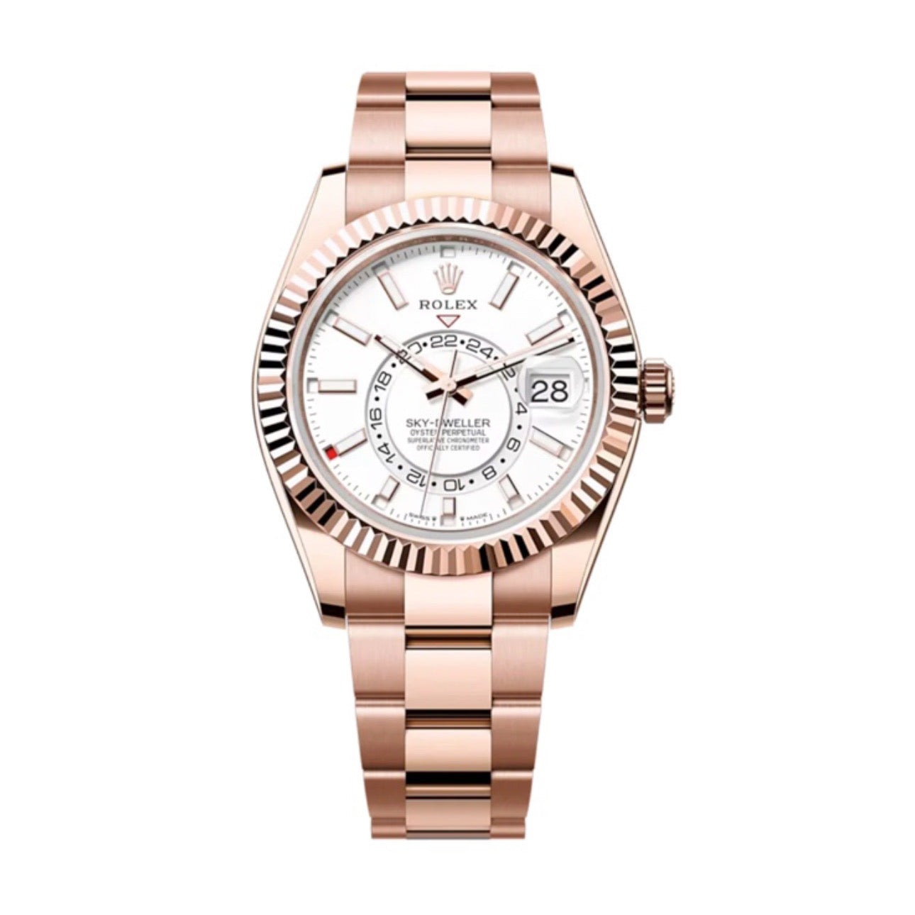 Rolex Sky-Dweller 336935 clone intense white dial — front view