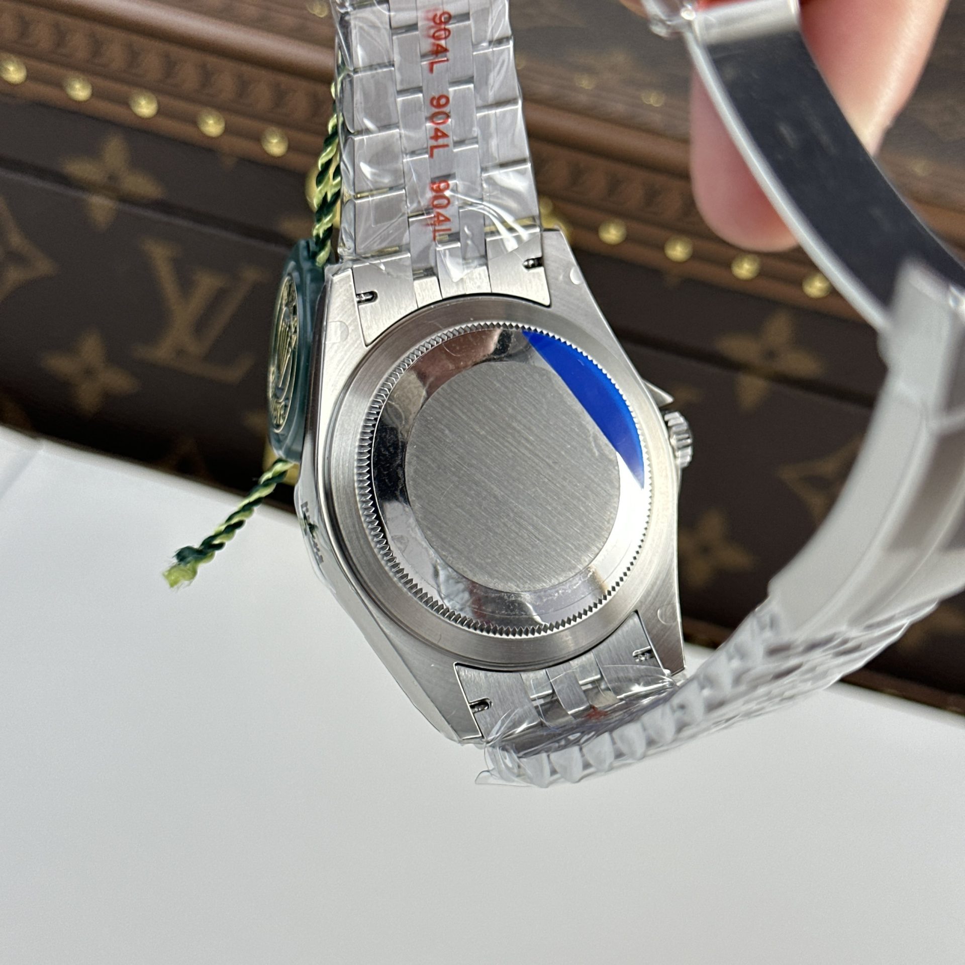 Sky-Dweller 336934 1:1 replica mint green dial — bezel macro