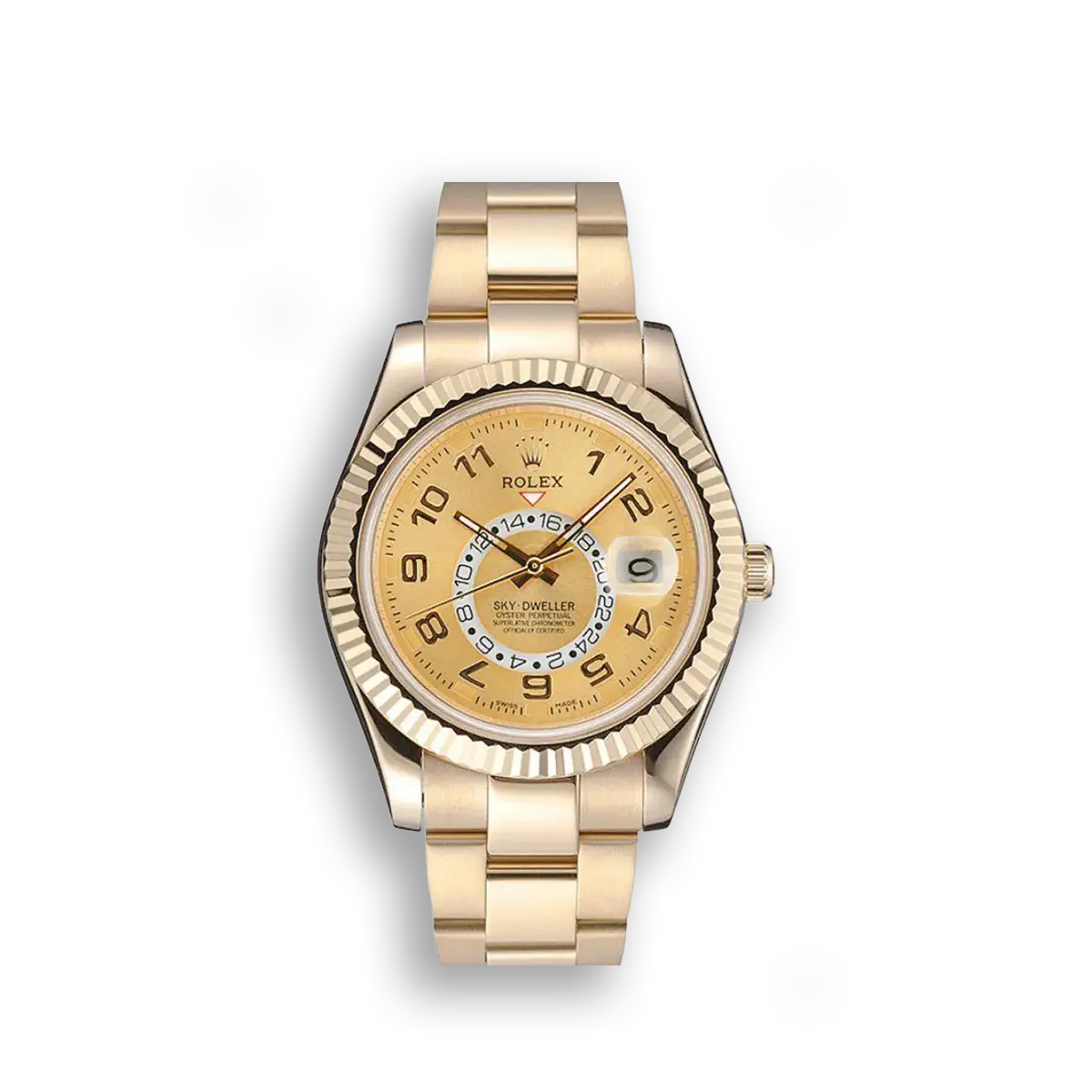 Sky-Dweller 80243 1:1 replica gold dial — front view