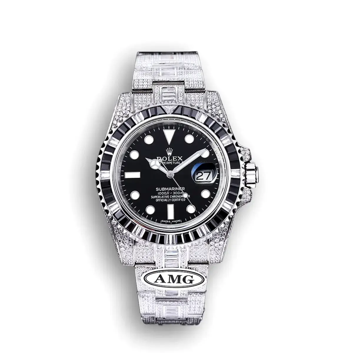 Submariner 116610LN rolex copy black dial — front view