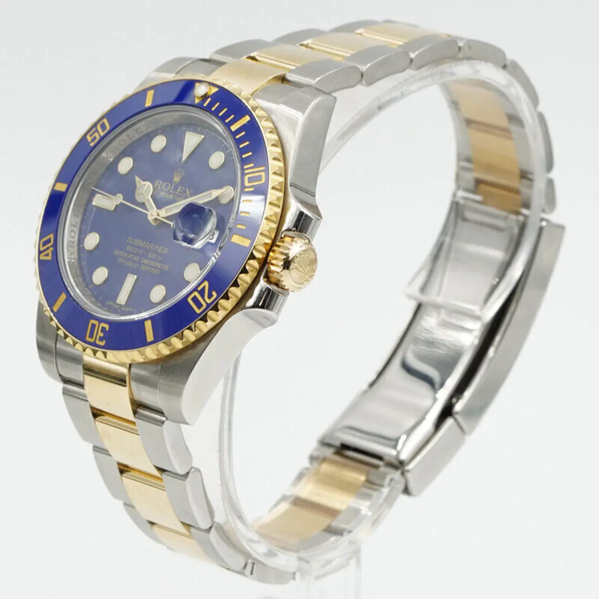 Rolex Submariner 116613LB replica blue dial — caseback detail