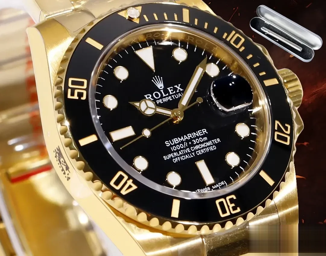 Rolex Submariner 116618LN replica black dial — angled view