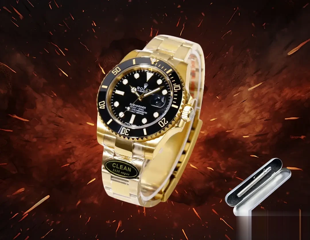 Rolex Submariner 116618LN replica black dial — caseback detail
