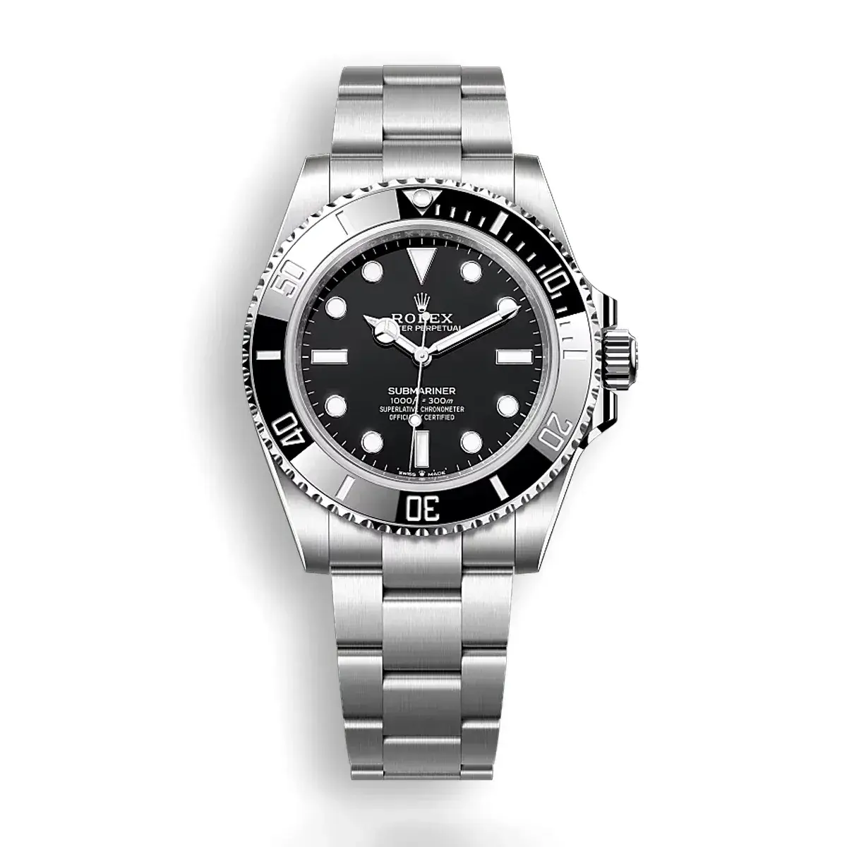 Submariner 124060 japanese automatic replica black dial — front view