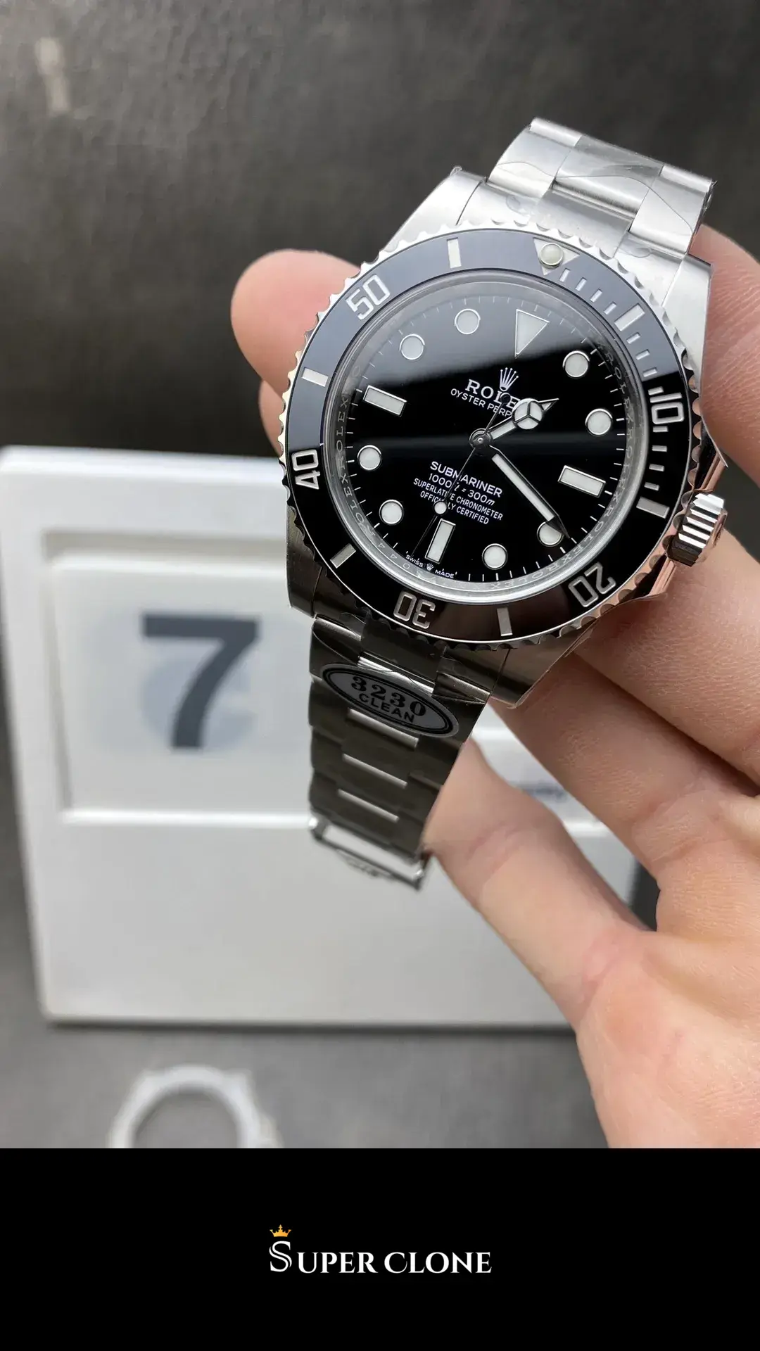 Rolex Submariner 124060 replica 41mm — caseback detail