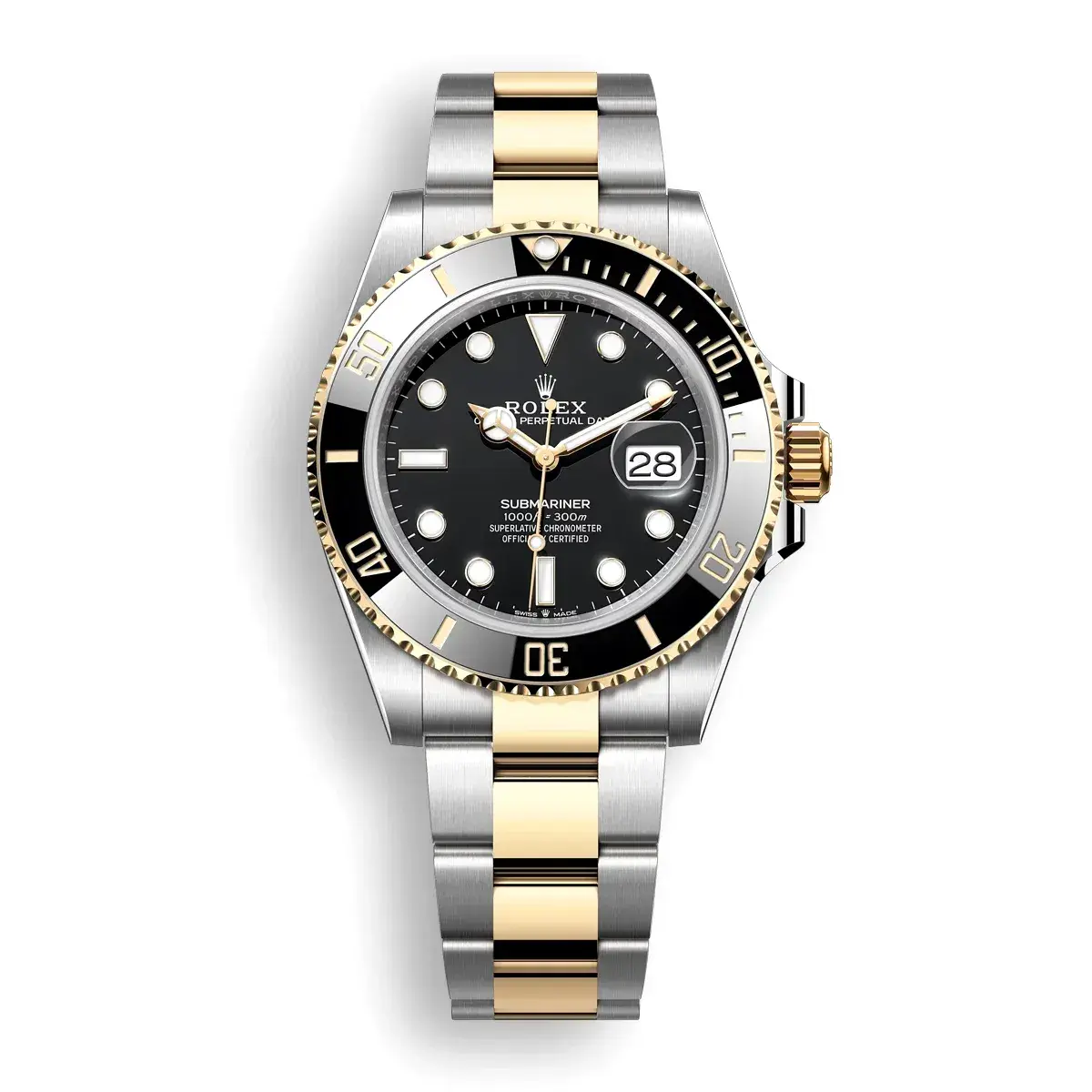 Submariner 126613LN rolex copy black dial — front view