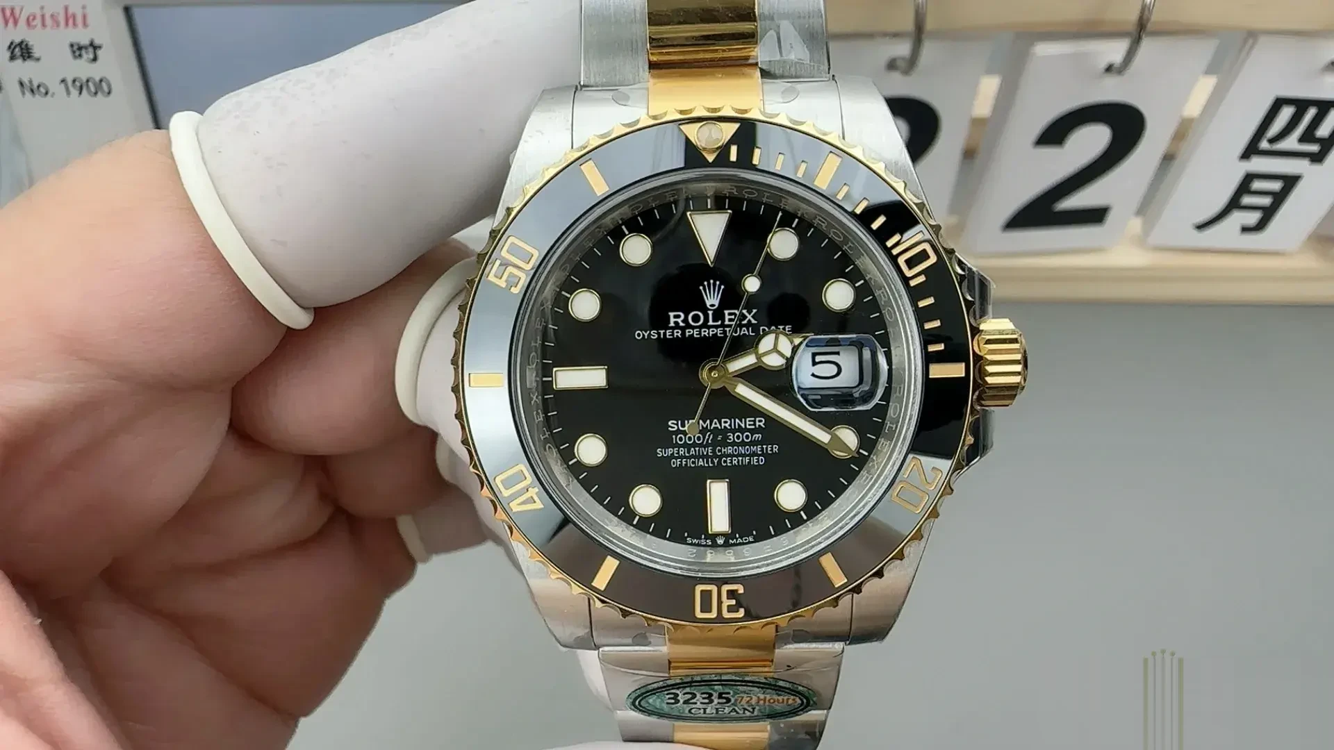 Submariner 126613LN rolex replica 41mm — wrist shot