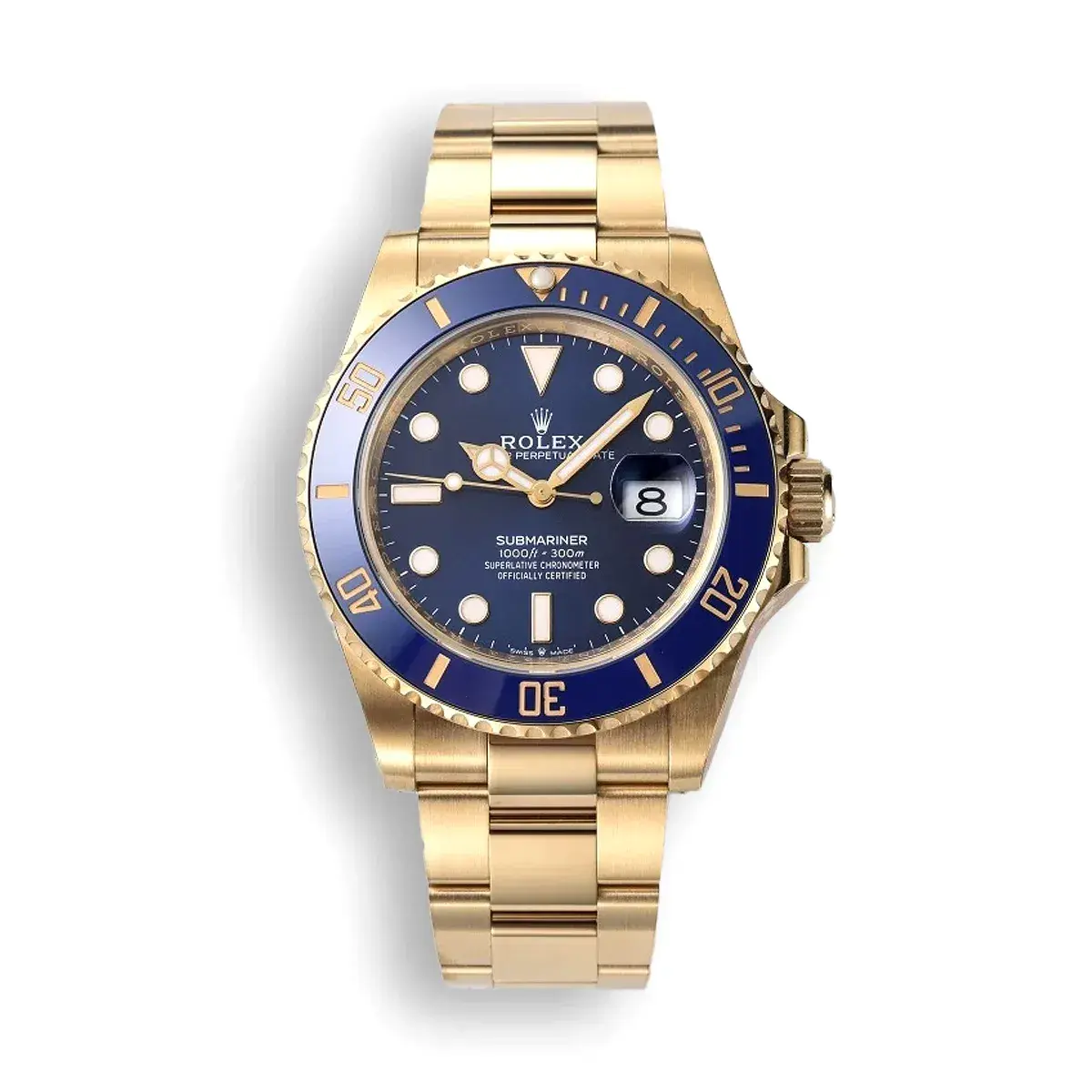 Submariner 126618LB rolex copy blue dial — front view
