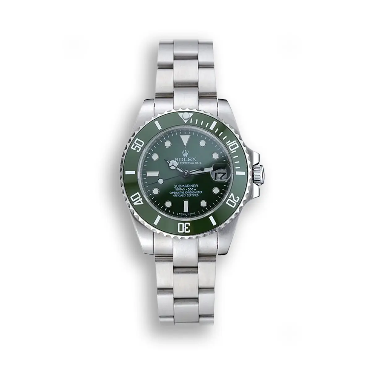 Submariner 1454151 fake green dial — front view