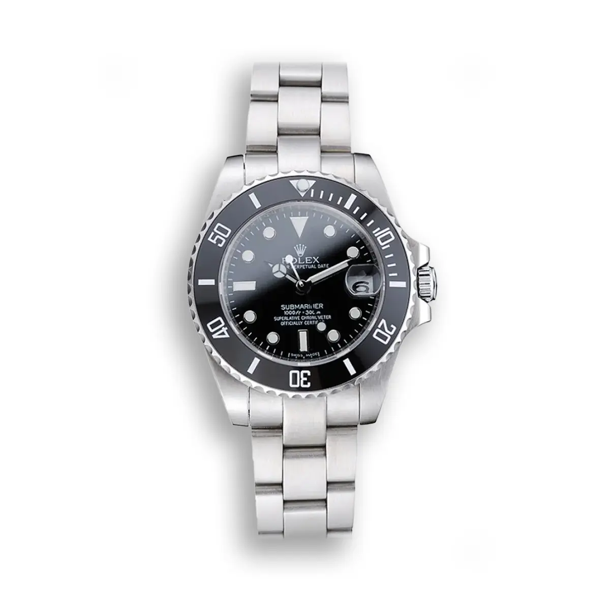 Submariner 1454153 copy black dial — front view