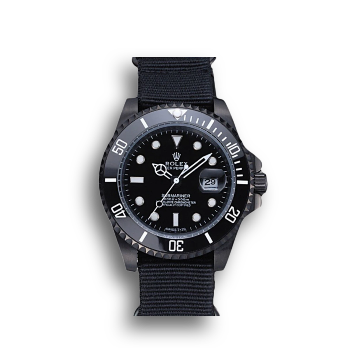 Rolex Submariner 622006 super clone replica black dial — front view