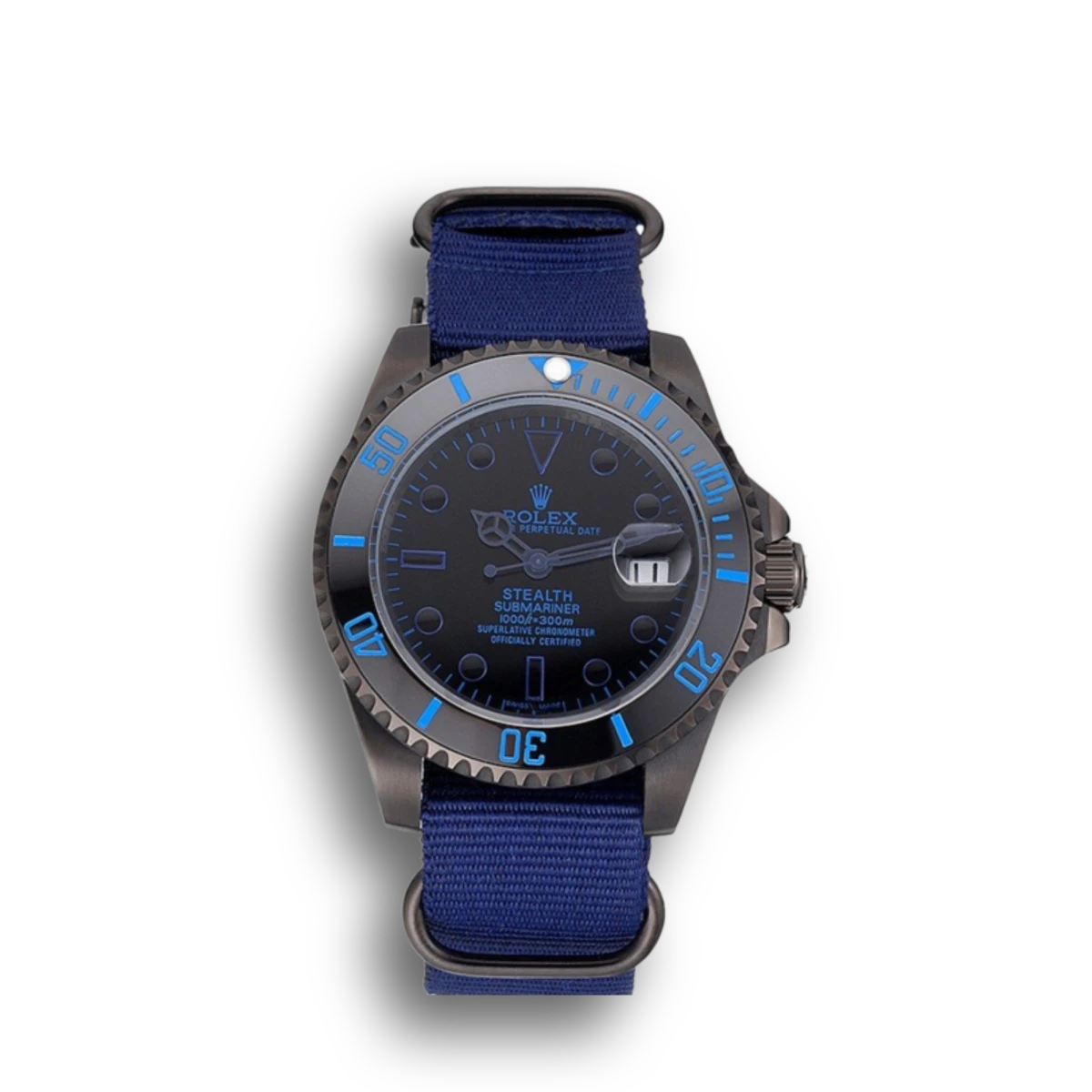 Rolex Submariner 622008 clone black dial — front view