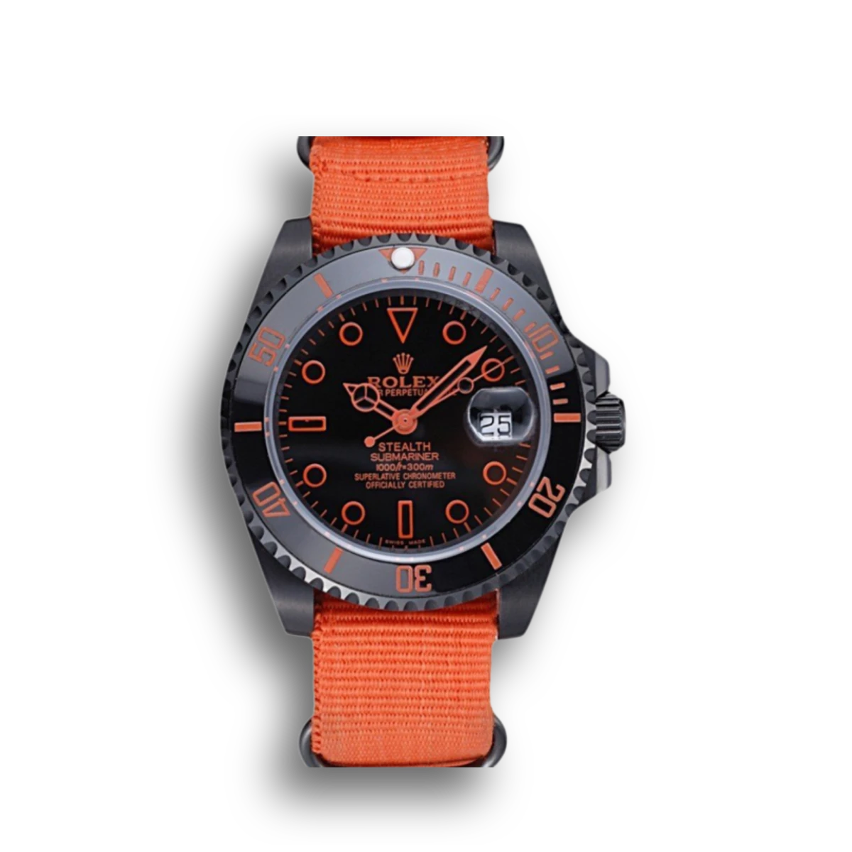 Rolex Submariner 622011 replica black dial — front view