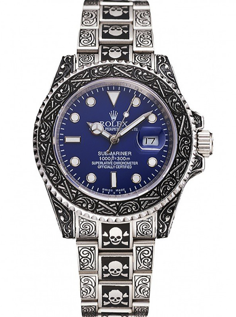 Rolex Submariner 1454091 replica blue dial — front view