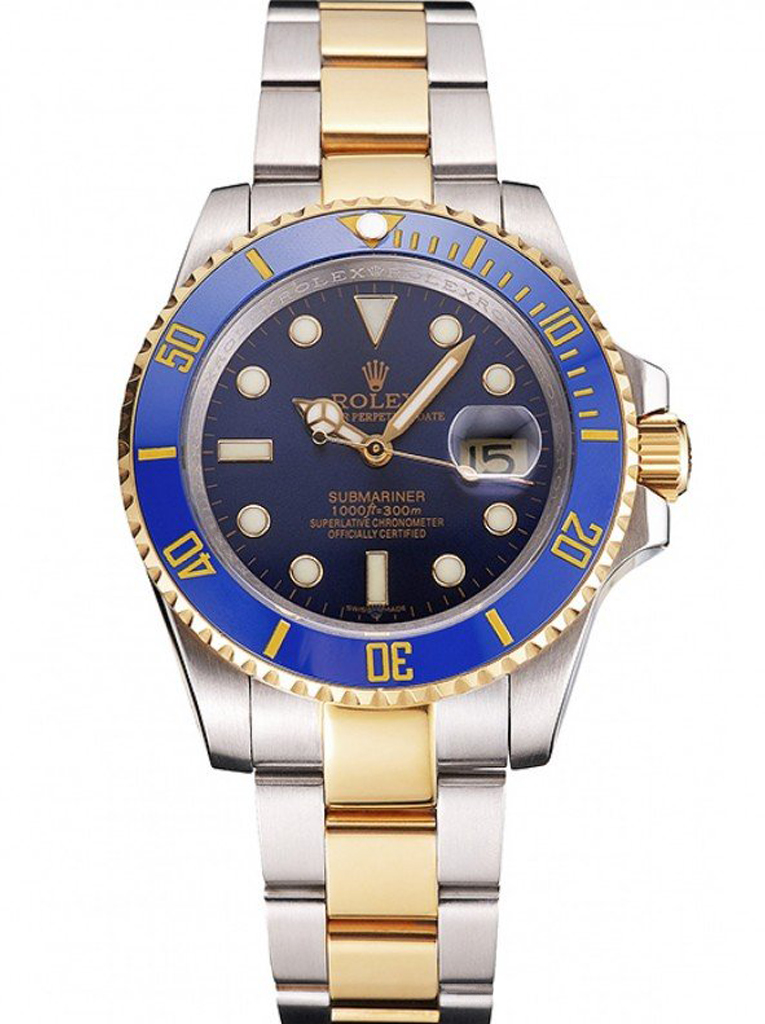 Submariner PR16233B fake blue dial — front view