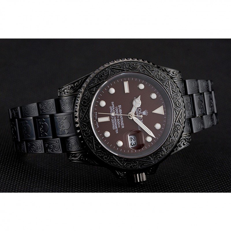 Submariner 1454075 replica brown dial — caseback detail