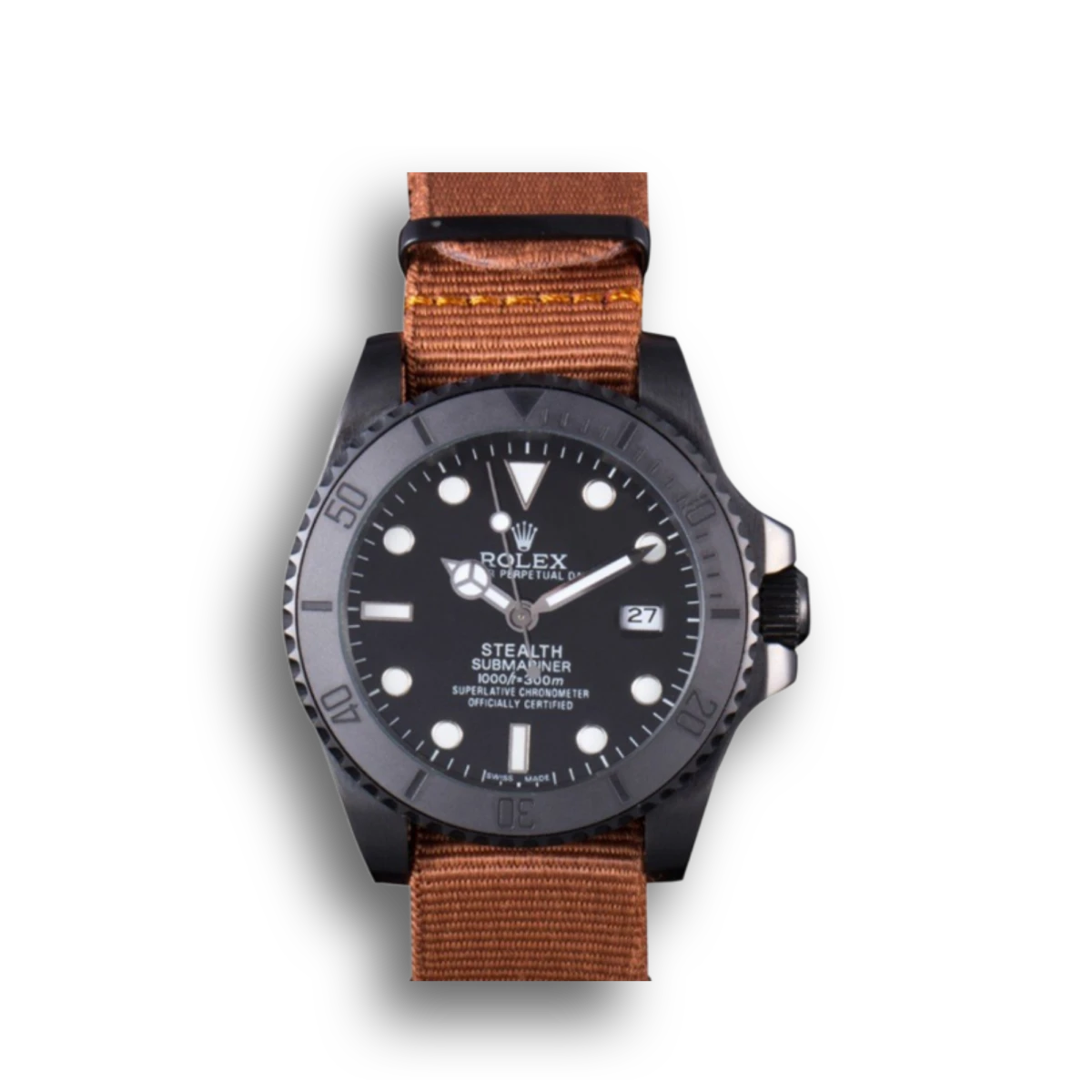 Rolex Submariner SC426621388 replica black dial — front view