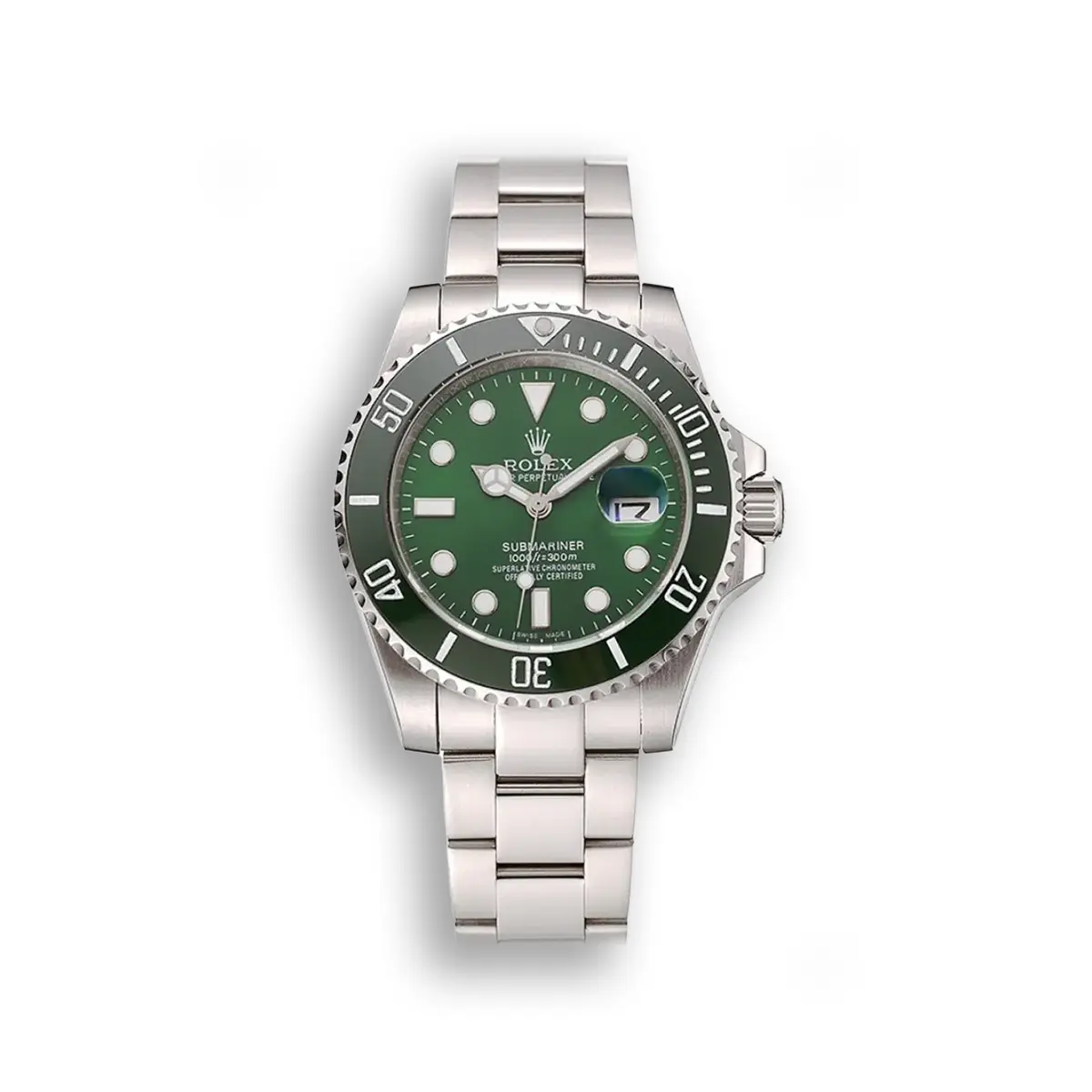 Submariner 1454069 replica green dial — front view
