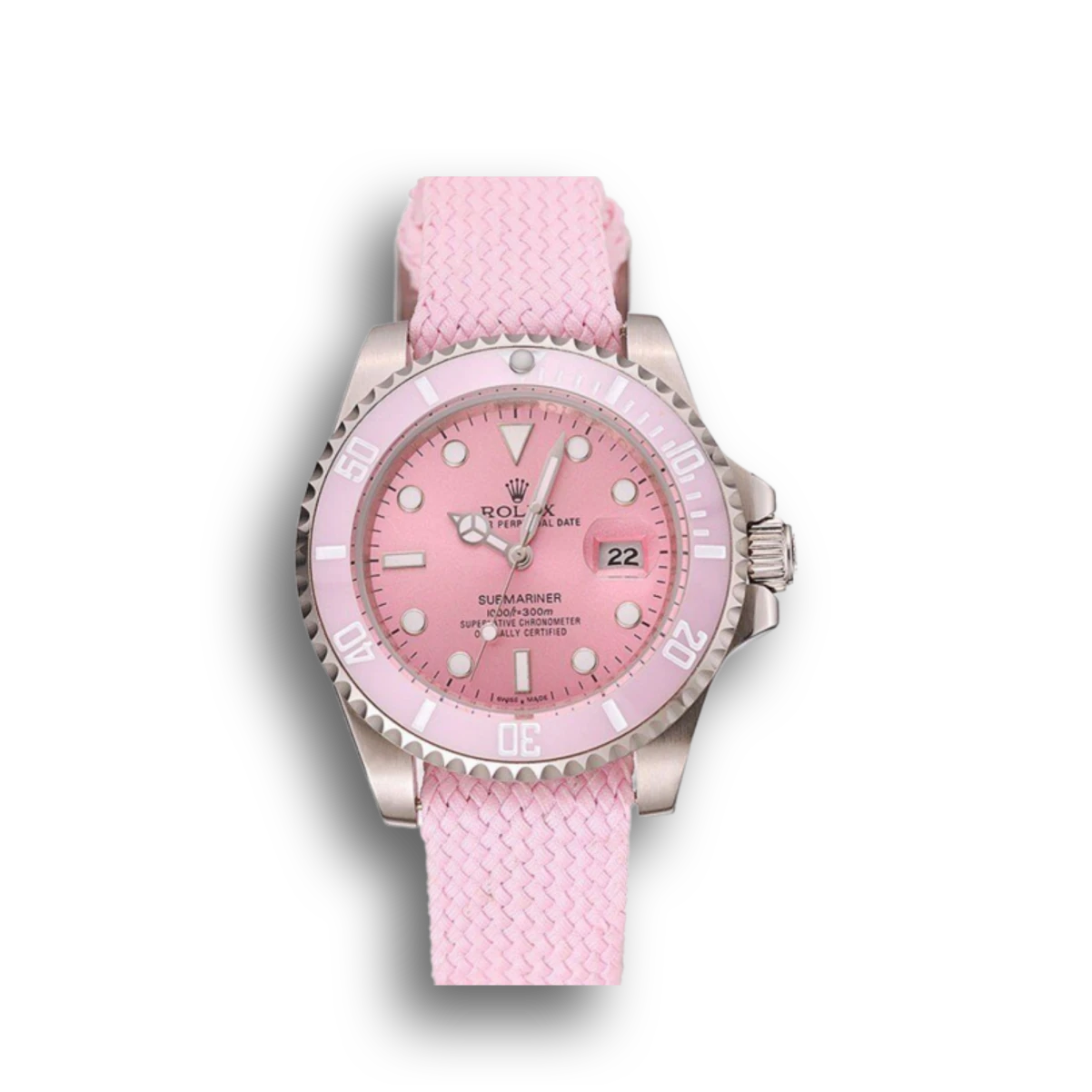 Submariner 1453866 copy pink dial — front view