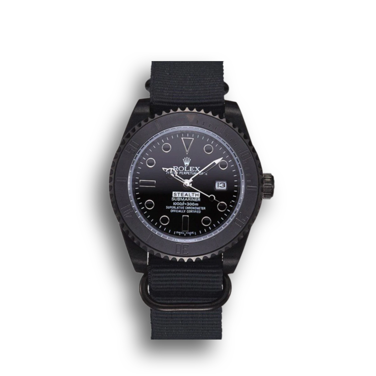 Submariner 621996 clone black dial — front view