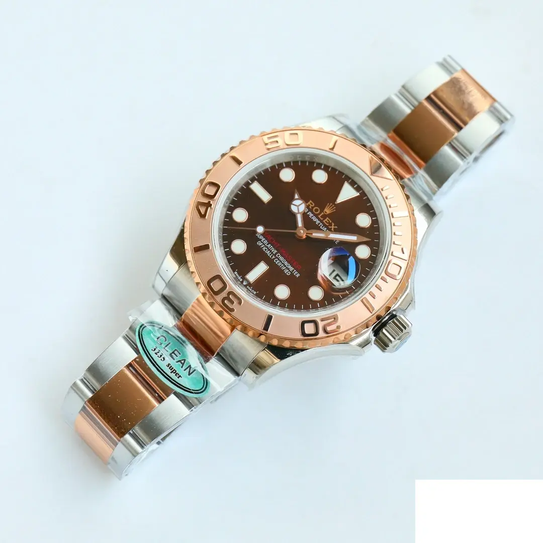 Yacht-Master 116621 rolex copy chocolate dial — bezel macro