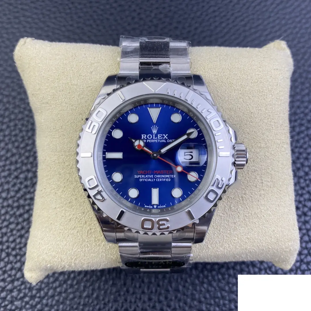 Rolex Yacht-Master 126622 replica blue dial — angled view