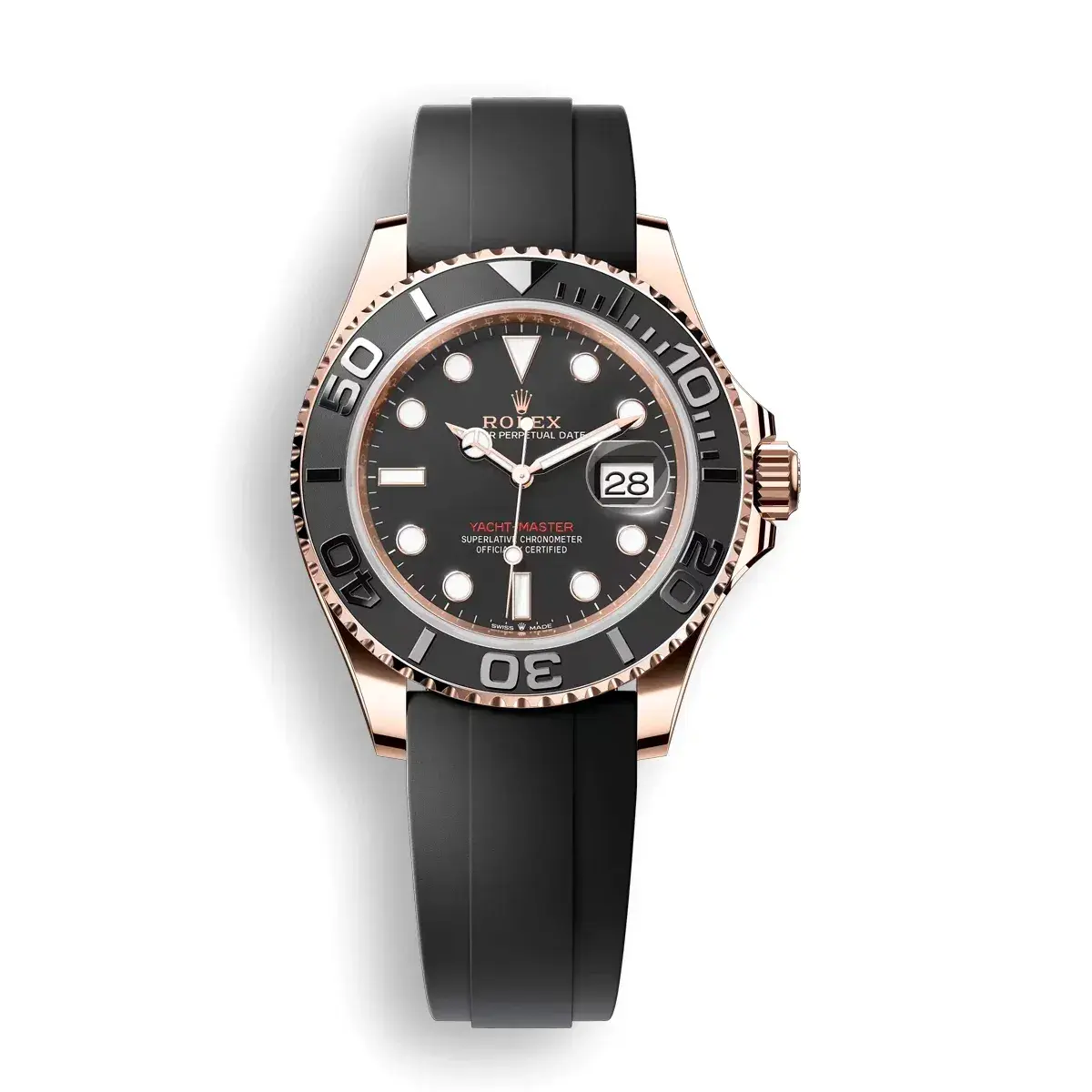 Rolex Yacht-Master 126655 miyota replica black dial — front view