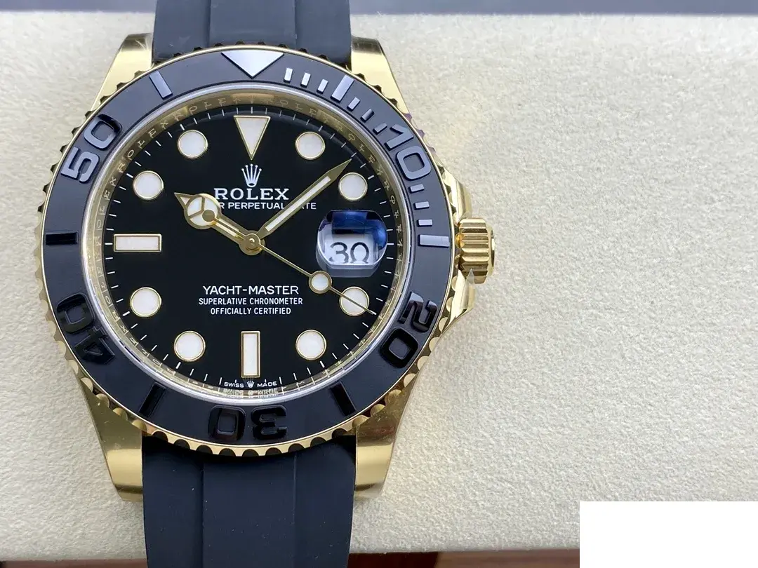 Yacht-Master 226658 rolex replica black dial — angled view