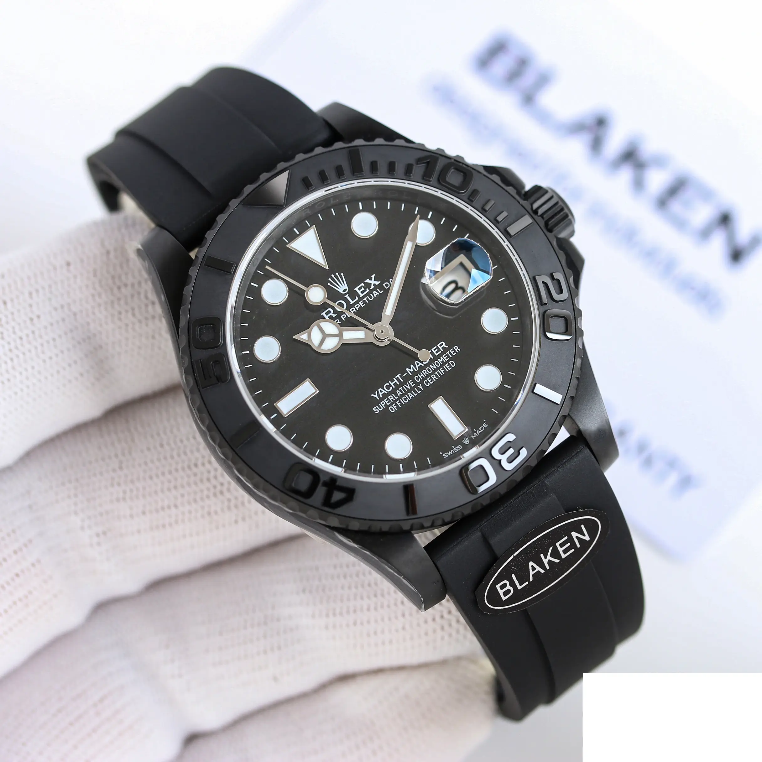 Yacht-Master 226659 rolex replica black dial — caseback detail