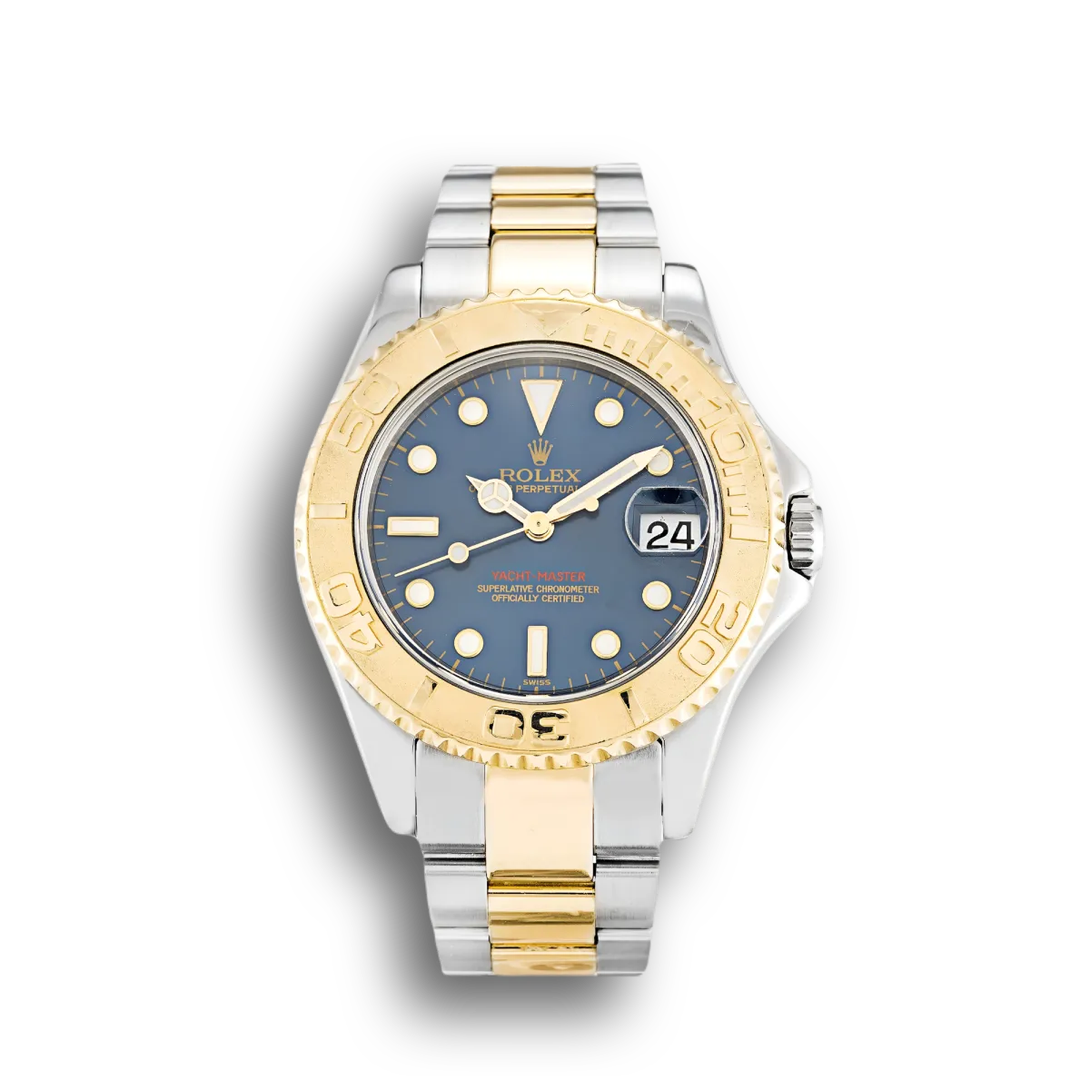 Rolex Yacht-Master 168623 super clone replica blue dial — front view