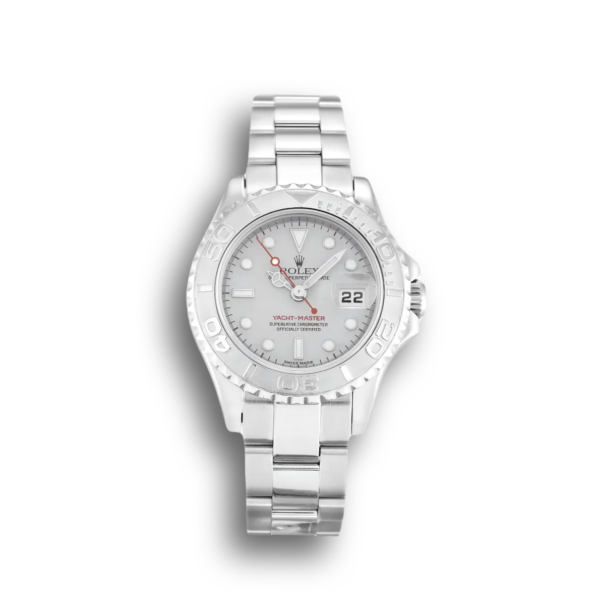 Rolex Yacht-Master 169622 super clone replica silver dial — front view