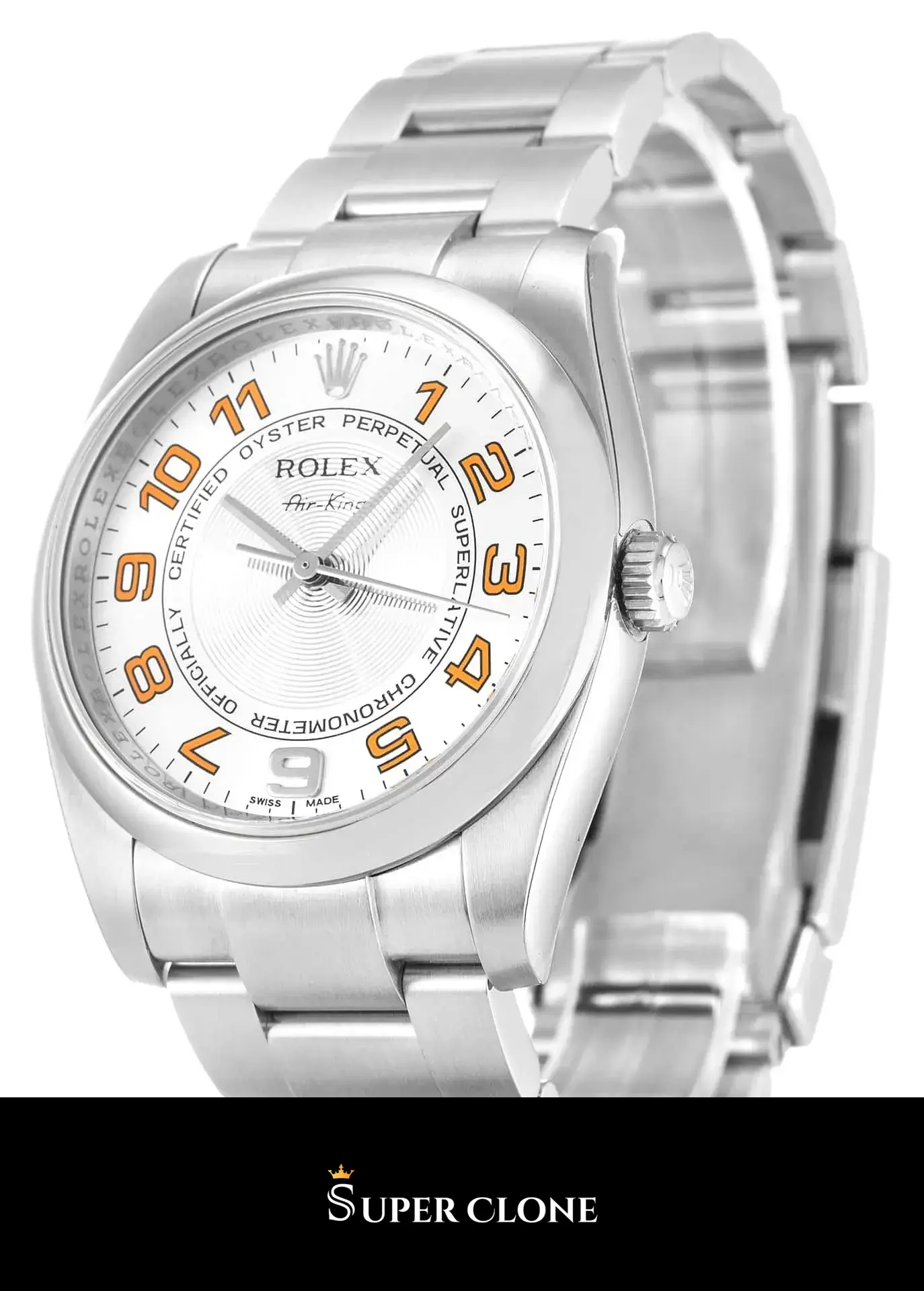 Rolex Air-King 114200, side profile