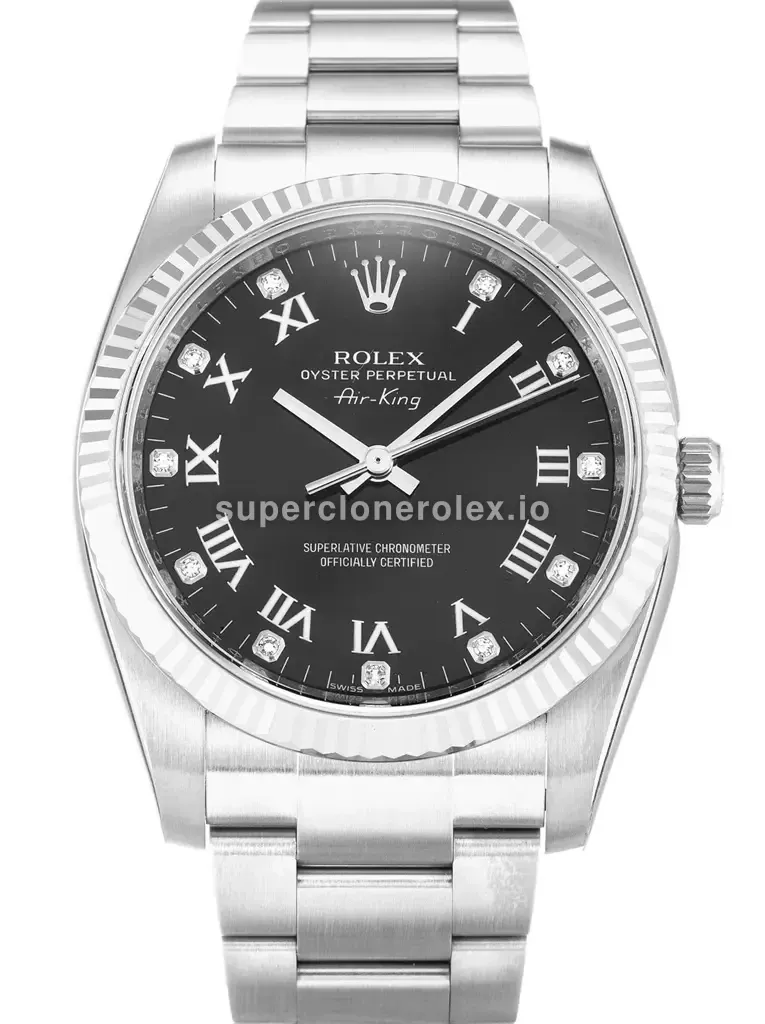 Air-King 114234 super clone black dial, front view