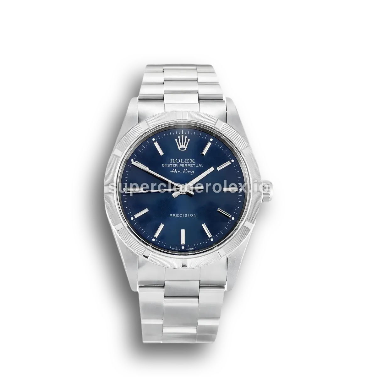Rolex Air-King 14010M super clone blue dial, front view