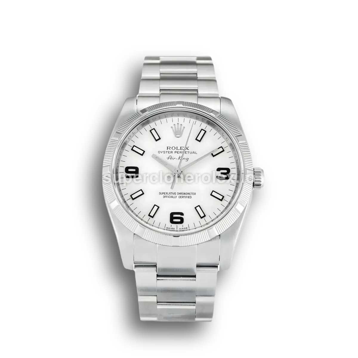 Air-King 114210 super clone white dial, front view