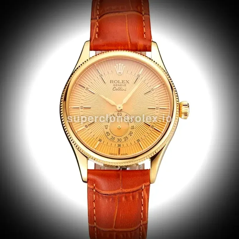 Rolex Cellini 38mm Gold Dial Rep016789 replica watch