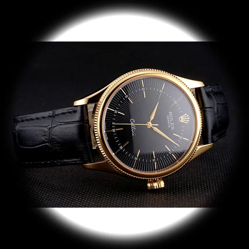 Rolex Cellini REP016803 1:1 super clone black dial — caseback detail