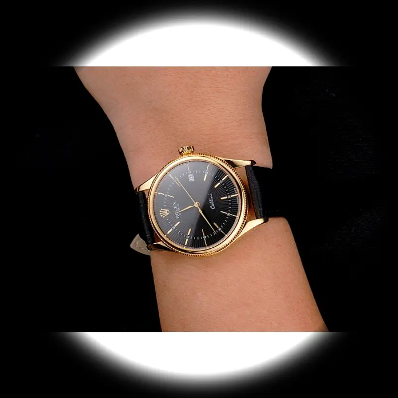 Rolex Cellini REP016807 1:1 super clone black dial — angled view