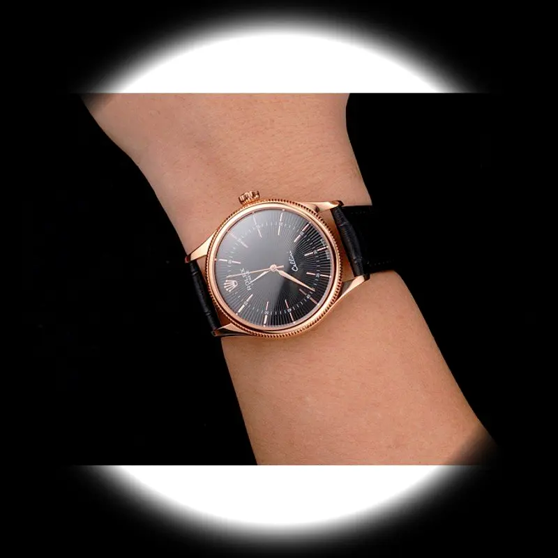 Cellini REP016815 Swiss clone black dial — angled view