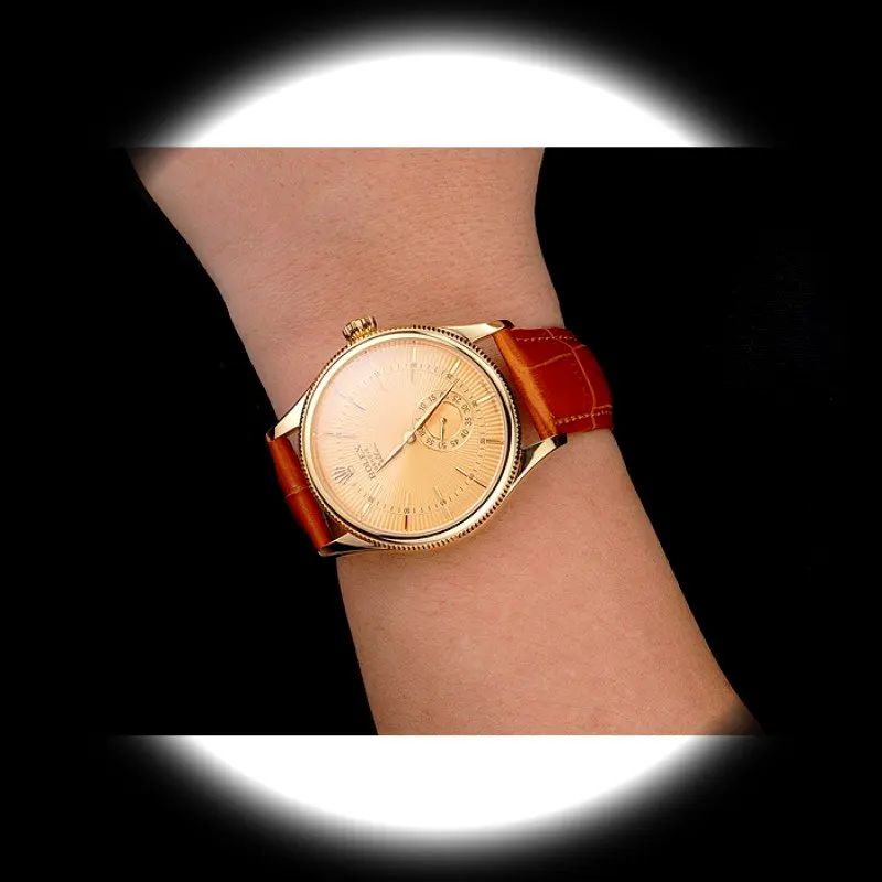 Cellini REP016789 Swiss clone gold dial — angled view