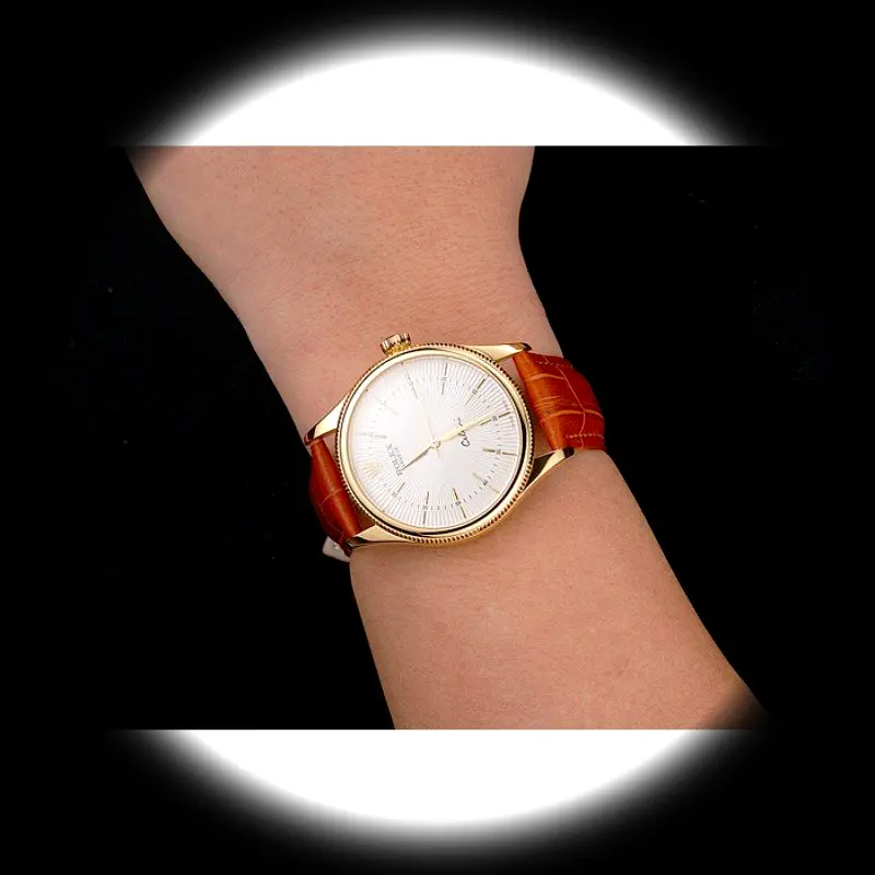 Rolex Cellini REP016793 Swiss clone white dial — angled view