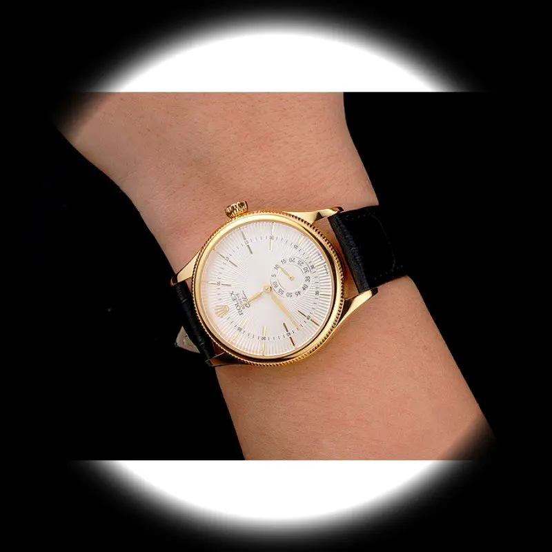 Rolex Cellini REP016810 Swiss clone white dial — angled view