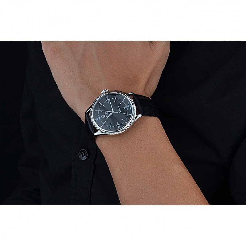 Cellini 622654, stainless steel case, leather strap bracelet