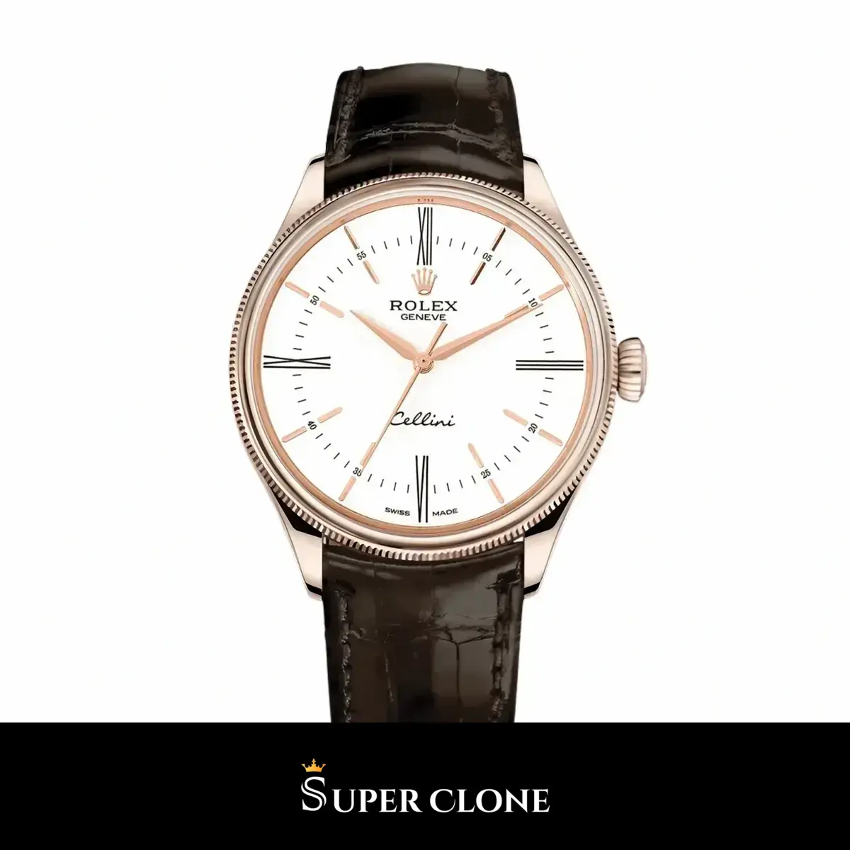Cellini 50505 super clone white dial, front view