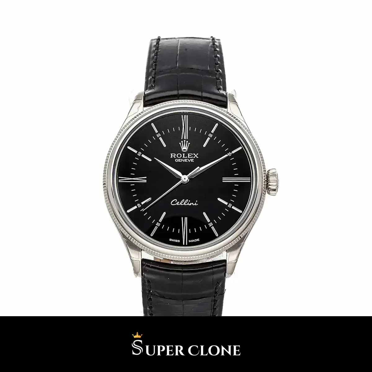 Cellini 50509 super clone black dial, front view